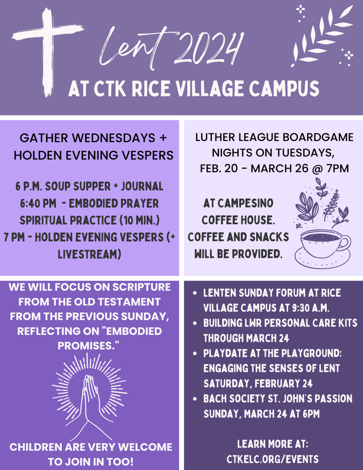 Lent 2024 Schedule Christ The King Lutheran Church